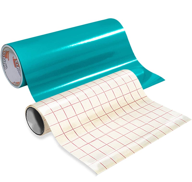 ORACAL 651 Gloss Craft Adhesive Vinyl 12" x 30" Multi-Color Roll Bundle for Silhouette, Cricut & Die-Cutting Machines Including 12" x 30" Roll of Clear Transfer Paper (10 Color Rolls) - Image 1